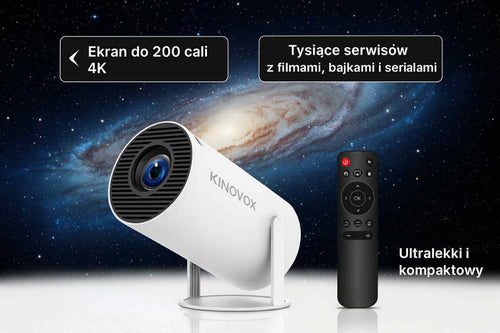 KINOVOX 4K PRO™ – Smart Projektor z Androidem i Wi-Fi | Kino Bez Kabli w Twoim Domu